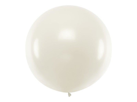 The giant balloon 1m, round, metallic pearl