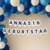 Personalized Flag Banner, Blue – Custom Garland with Any Text