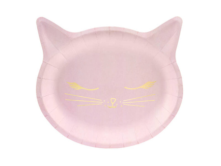 Paper Plates "Kitty" 22 x 20 cm. (1 pack / 6 pieces)