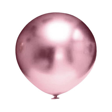 Latex balloons Chrome pink, 45cm, 15 pcs