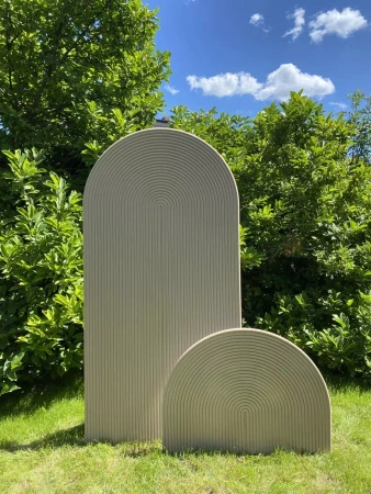 Rillierte Dekorationswand S1 - Halbkreis