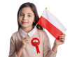 Polish Flag on a stick 30 x 45 cm 