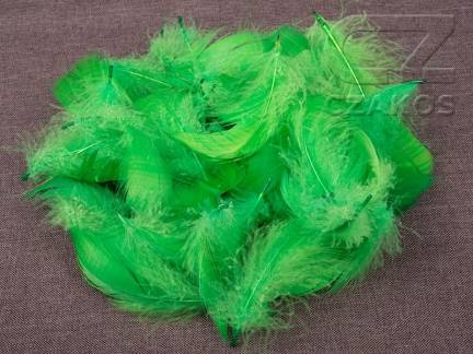 Decorative feathers - green, 12 g