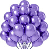 Latex balloons chrome purple, 45cm, 15 pcs