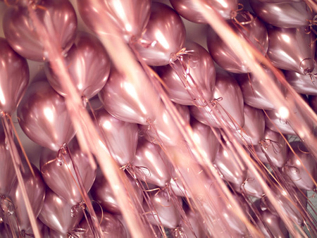 Glossy balloons, Rose gold Rose gold chrome glossy, 45cm, 5 pcs.