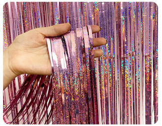 Holographic rose gold curtain 100x200 cm