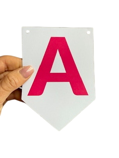 Personalized Banner Flags ANY TEXT Pink – Flag Garland, Custom Message