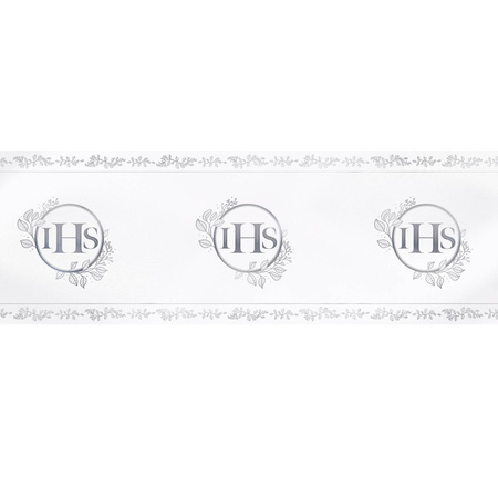 Table runner, silver First Holy Communion 30 cm x 5 m