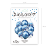 Ballonset, Chrom, mit Konfetti, Blau, 10 Stk.