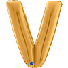 Foil balloon Letter V, 66cm, Gold