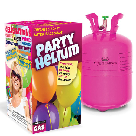 Cylinder 0.42 m 3 + Helium balloons 50, ribbon and Reduction