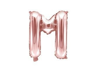 Foil balloon Letter M, 35cm, Rose Gold rose gold