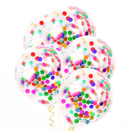 Latex balloons from confetti Mix colors, 30cm, 100pcs.