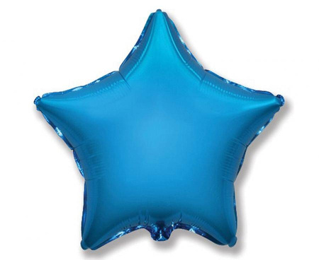 Folienballon Stern, Blau, 45 cm, Flexmetal