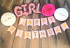 Garland Birthday - HAPPY BIRTHDAY banner, pink