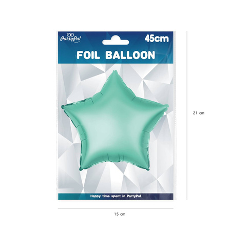 Folienballon - Frosted Green Star 46cm