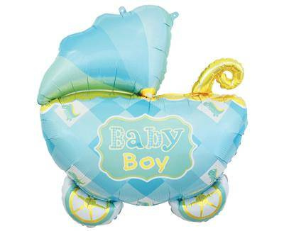 Folie-Ballonwagen, Baby, Baby Shower - 60 cm