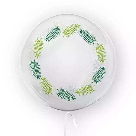 Balloon Transparent Leaves Boho, 45cm