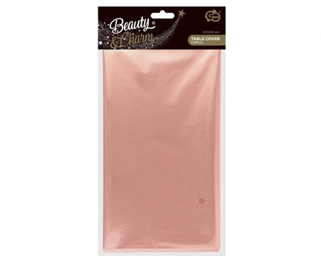 Shimmering foil tablecloth, Rose Gold, Metallic, 137 x 183 cm, 1 piece.