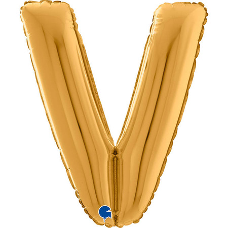 Folienballon Buchstabe V, 66 cm, Gold