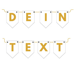 Personalized Gold Flag Banner – Custom Garland with Any Text