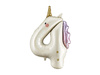 Folienballon Zahl 4 Einhorn Creme Roségold 93cm