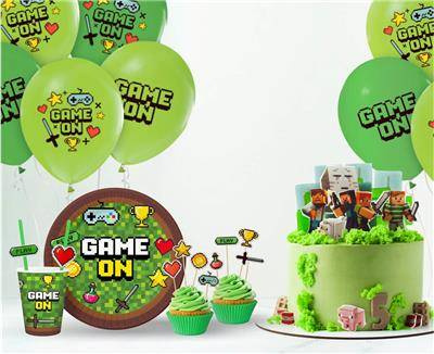 Pikery toppers decorative Game On 8 pcs