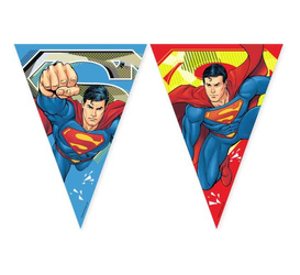 Paper banner with flags Superman Krypton triangle