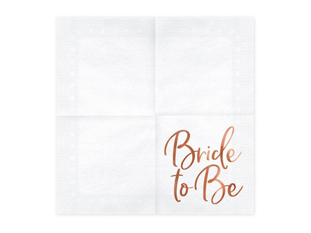 Bride Servietten zu sein, Rosegold, 33x33cm (1 Pk. / 20 Stk.)