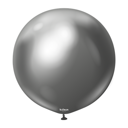 Latex Balloons Mirror Space Grey, 45cm, 1 pcs.