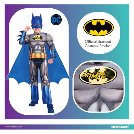 Outfit, Costume Disguise Batman Blue Brave & Bold 4-6 years