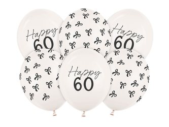 30 cm balloons, 60th birthday set, Pastel Off-white