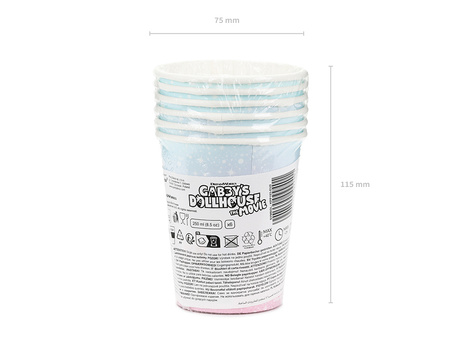 Paper Cups Gabby's Dollhouse Mix 250 ml 6 pcs