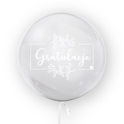 Transparenter Ballon mit Druckfroh, 45 cm