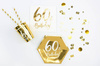 Metalized confetti. Gold, number 60, 15g