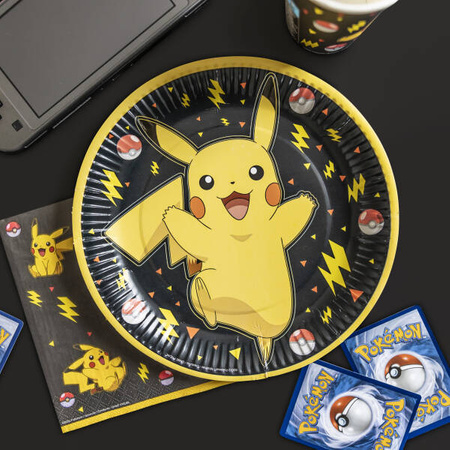 Pokemon paper plates, Pikatchu, 18 cm, 8 pcs.