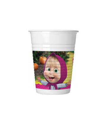 Plastic cups Masha and the Bear - 200 ml 8 pcs.