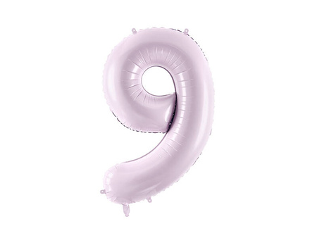 The number 9 Foil balloon, 72cm, lilac