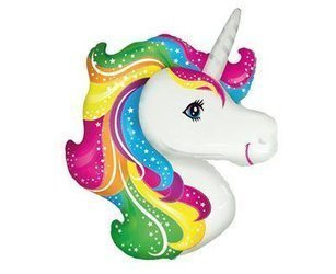 Folienballon FX Bunte Unicorn Head, 62 cm Luz