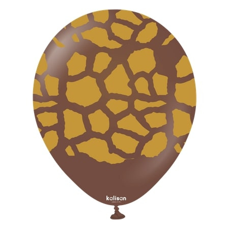 Latex Balloons Safari Giraffe Chocolate Brown, 30cm, 25 pcs.