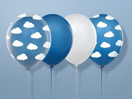 Latex balloons, transparent clouds, Crystal Clear 30cm, 50 pcs