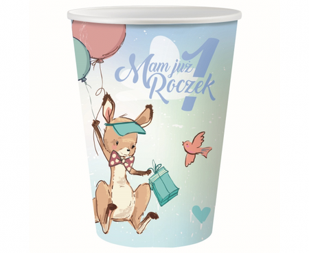 Paper cups - kangarzek, 270 ml / 6 pcs