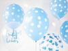 Balloons Hearts-transparent blue, Crystal Clear 30cm (1 op. / 6 pcs.)