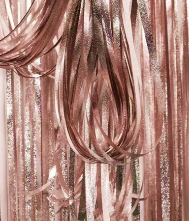 Rose Gold Chrome curtain 100x200 cm effect