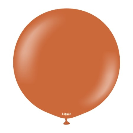 Retro Rust OrangeLatex-Ballons, 45 cm, 25 Stück.