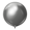 Latex Balloons Mirror Space Grey, 45cm, 1 pcs.