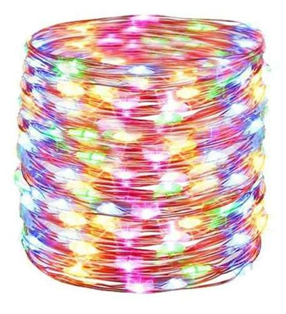 LED lights, colorful, with wire, 100 LEDs