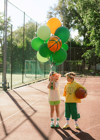 Folienballon, Basketball, Mix, 35x35 cm, 1 Stk.