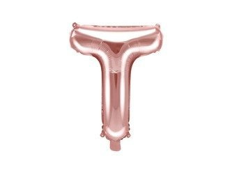 Foil balloon Letter T, 35cm, Rose Gold rose gold