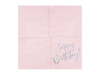 Papierservietten, Happy Birthday, Puderrose, 33x33cm